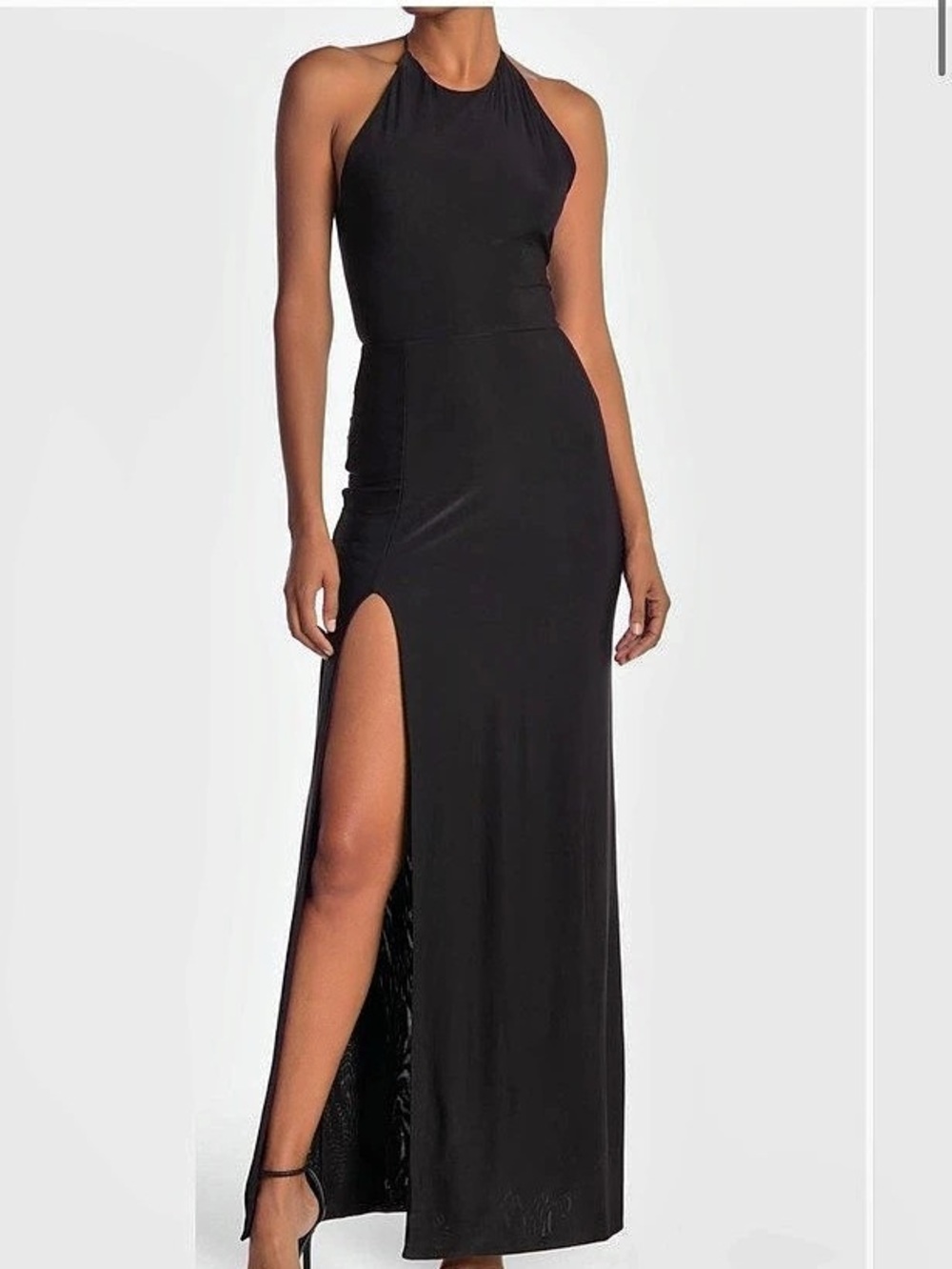 Love By Design Black Backless Maxi Dress Like New